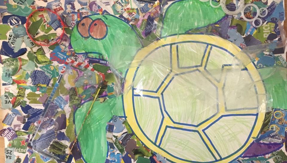 Turtle swimming in the sea art competition result