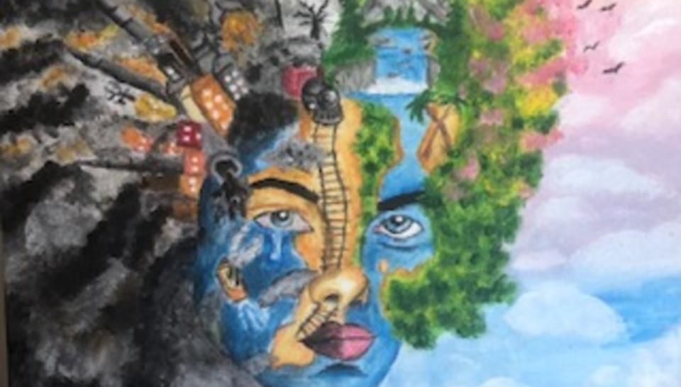 Environment around a face art competition