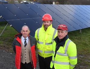 Martin Beirne, Polecat Springs, pictured with Veolia's Cormac Nevin and Sean Monaghan