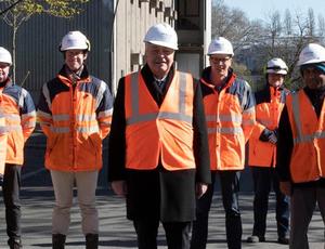 Veolia Chairman Antoine Frerot on a site visit