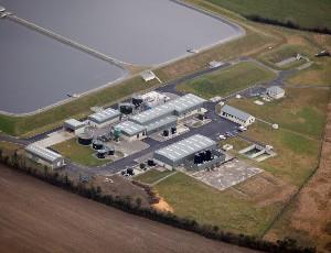 Athy water treatment plant aerial photo as an example of Veolia's water engineering