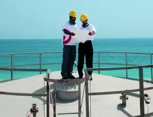 Veolia water engineers at work, Planet magazine 