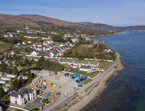 Aerial shot of the Omeath WwTP site