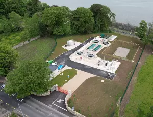 Omeath WwTP upgraded by Veolia aerial photo 