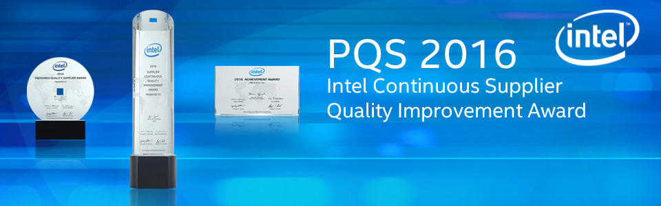 Intel PQS Award 2016 Veolia is awarded Intel's continuous quality improvement award for 2016