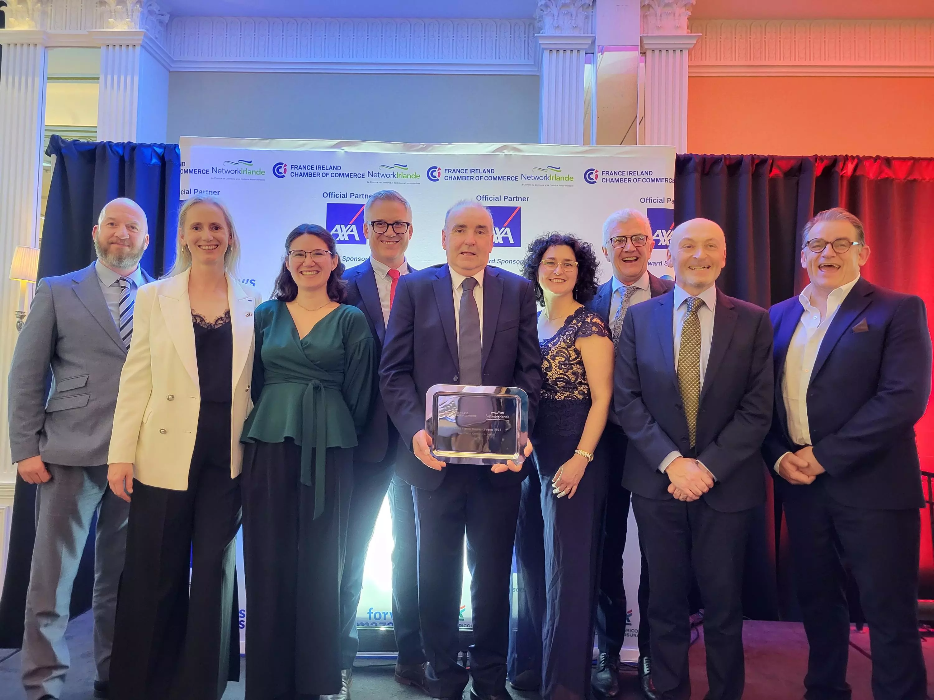 Veolia Ireland team with award