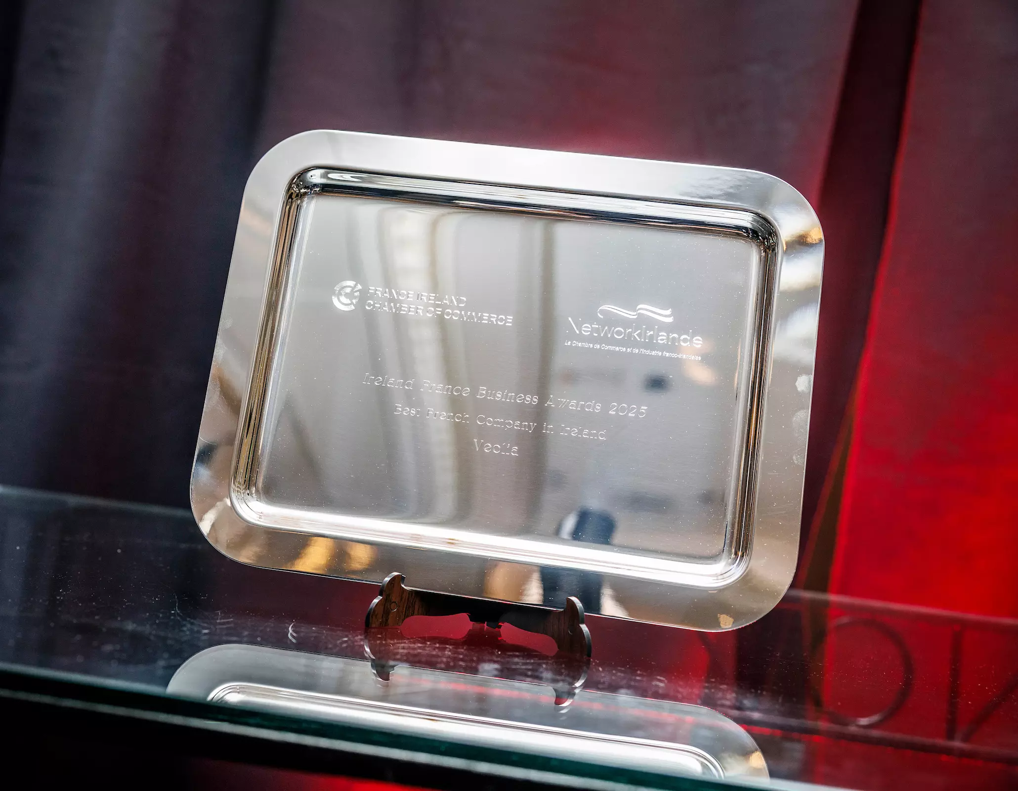 Best French Company in Ireland award trophee Veolia Ireland