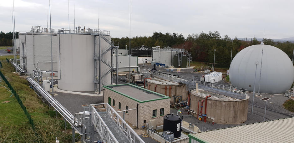 Anaerobic digestion sludge treatment facility