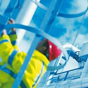 Veolia employee working on a sustainable solution for a customer