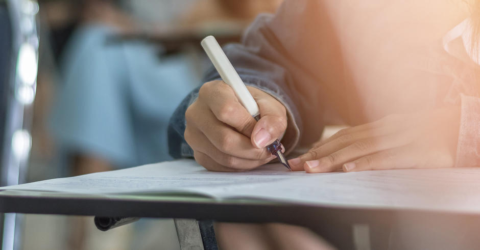 Student working at a desk | Veolia Ireland