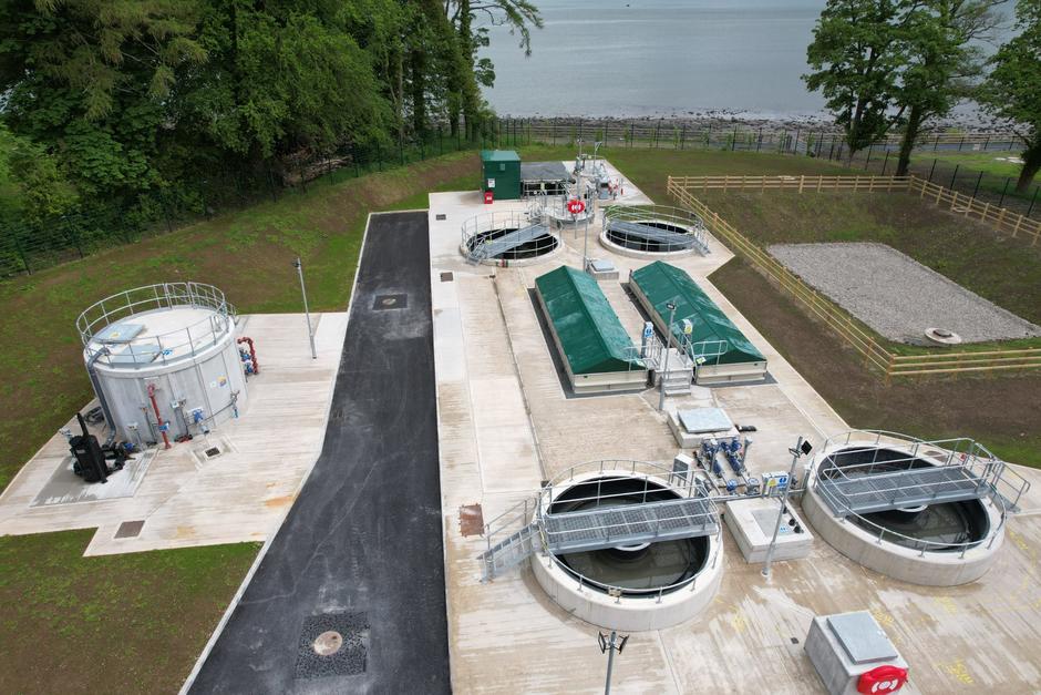 Omeath WwTP upgraded by Veolia aerial photo 