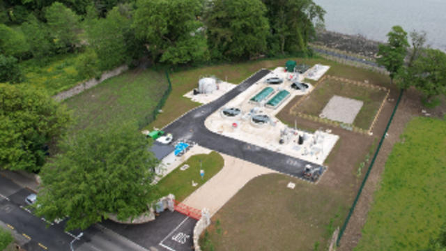 Omeath WwTP upgraded by Veolia aerial photo 